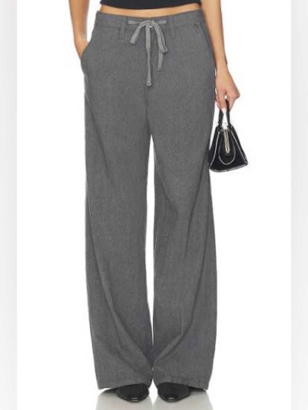 NWT Amo Nora Pant Heather Gray Drawstring Waist Sz 27 - Picture 5 of 15